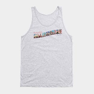 Greetings from Marseille in France Vintage style retro souvenir Tank Top